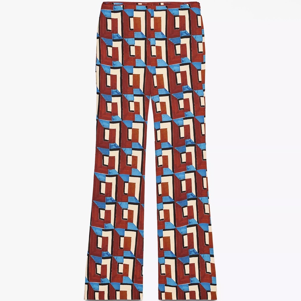 Zara ZW Collection Printed Flare Pants